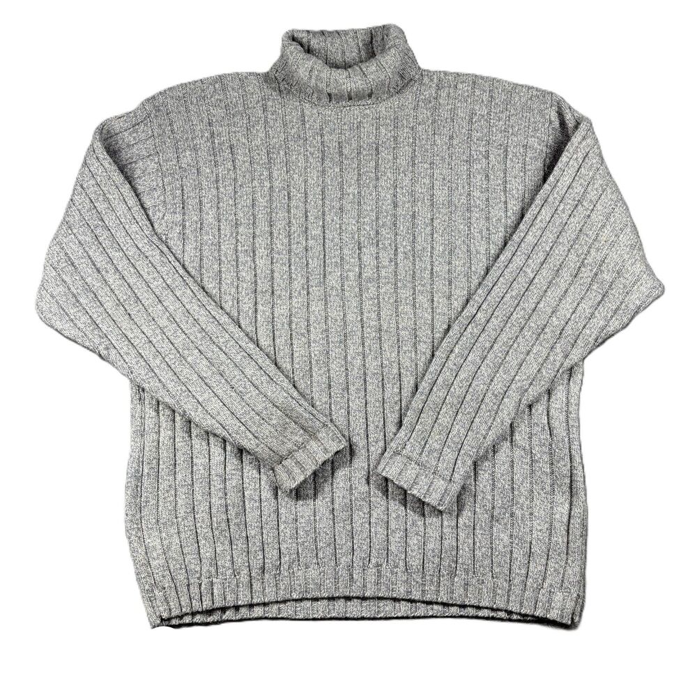 Banana Republic Men Sweater Vintage Y2K Turtleneck Fisherman Wool Silk XL L234